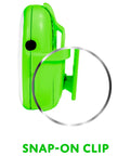 Award Winning Bedwetting Alarm For Kids And Deep Sleepers With Loud Tones And Strong Vibes Doctor Recommended Pediatric System That Cycles Through Five Alarm Sounds For Faster Nighttime Dryness. green snap-on clip