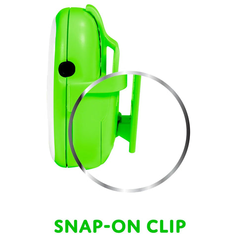Award Winning Bedwetting Alarm For Kids And Deep Sleepers With Loud Tones And Strong Vibes Doctor Recommended Pediatric System That Cycles Through Five Alarm Sounds For Faster Nighttime Dryness. green snap-on clip