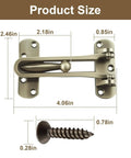 Heavy Duty Swing Bar Lock For Hinged Doors, Door Guard Latch For Child And Pet Safety, Diecast Security Stopper With Brushed Nickel Finish, Durable Steel Construction