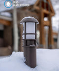 Low Voltage LED Bollard Path Lights 3W 12-24V 360 Degree Walkway And Yard Lighting in snow, aluminum outdoor landscape lamp