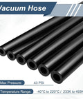 Six Pack Heavy Duty Silicone Vacuum Hose Kit With 3/16 To 1/2 Inch Sizes For Hot Engine Bays Handling Up To 43 PSI Pressure And Extreme Temps Like A Champ black hoses