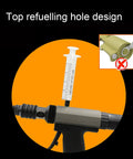 Pro Grade Heavy Duty Pneumatic Riveter Kit With Air Hydraulic Rivet Nut Tool For M3 To M8 Fasteners showing top refuelling hole design.