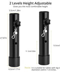Knockout Black Table Leg Extenders And Adjustable Height Risers For Folding Tables, height 3.5 or 5.3 inches, steel material.