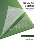 Corner Laser Safety Window Shield For 800-1100 Nm Filtering Infrared Light Protection Plate For Laser Engraving Machines DIY Pro Grade Durable Optical Shield That Blocks Reflective Radiation And Protects Your Eyes, green acrylic panel with smooth edges and protective film.