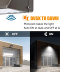 Legit 12 Pack Led Wall Pack Lights For Outdoor Commercial Areas With Dusk To Dawn Sensor shown with photocell feature.