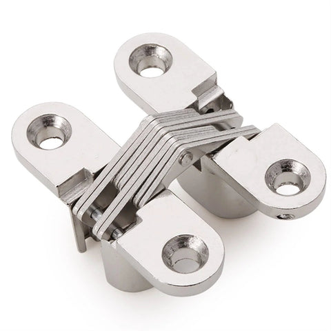 Invisible 180 Degree Alloy Hinge For Doors And Furniture, Concealed Folding Cross Hinge For Cabinets, Gates, And Countertops