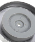 Close-up of Beefy Heavy Duty Wall Door Stoppers 3 Pack Stainless Steel With Silver Rubber Cushion Concave Door Bumpers