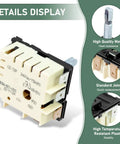 Dual Infinite Stove Control Switch For Electric Range Replacement Parts With Precise Temperature Control 7 Prong Regulator