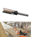 Top Notch 1/4 Inch Shank Flush Trim Router Bit With Smooth Bearing for precision woodworking trimming and edge smoothing.