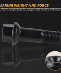 20 Piece Lug Bolt Kit With Heavy Duty Nuts Perfect Fit For Your Benz Glc X253 Gle W166 And S Class W223 High Strength Steel Ensure Tight Lockup And Smooth Rides Year After Year. black steel lug bolt with threaded end and hex head
