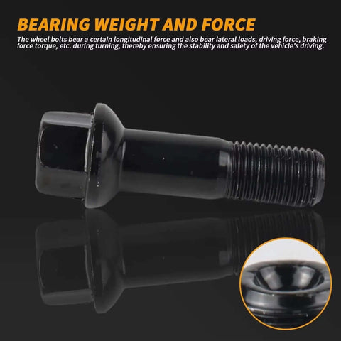20 Piece Lug Bolt Kit With Heavy Duty Nuts Perfect Fit For Your Benz Glc X253 Gle W166 And S Class W223 High Strength Steel Ensure Tight Lockup And Smooth Rides Year After Year. black steel lug bolt with threaded end and hex head