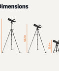 70mm Aperture Telescope With 400mm Focal Length And Smartphone Adapter AZ Mount in three adjustable tripod heights