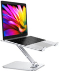 Foldable Laptop Stand With Height Adjustable Ergonomic Riser, Aluminum Portable Desk Mount For 10 To 16 Inch Laptops
