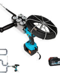 Knock Out Wall Wiring Like A Champ With This Heavy Duty Cordless Stringing Machine featuring a thirty meter wire spool.