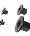 Ultra Compact 4 Piece Low Profile Socket Adapter Set For Auto Repair And DIY Tunes, black metal adapters