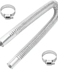 Stainless Steel Exhaust Hose 23.6 Inches Flexible Diesel Heater Exhaust Pipe With 1 Inch ID And Hose Clamp, Generator Exhaust Extension Kit