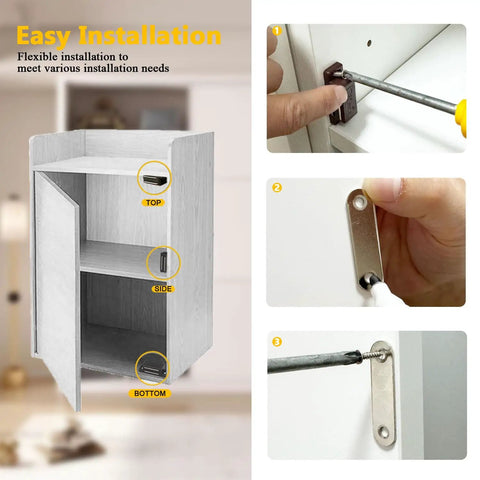 4 Pack Cabinet Magnetic Catch Set For Doors And Drawers Brown installation guide in kitchen cabinet