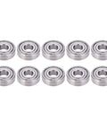 Premium Ycauty S6304z Stainless Steel Mini Bearings 10 Pack For Hot Rods And Heavy Machinery Ultra Quiet High Speed Low Noise Anti Rust Precision Gears shown in a line.