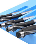 H.S.S. Solid Cap Screw Counterbore Set, 7 Piece, 3 Flute, Straight Shank, Inch Size Counterbores For Cap Screws on foam insert