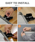 4 Pack Soft Close Trash Can Dampers Piston Lid Support Hinges Replacement installation steps on standard bins.