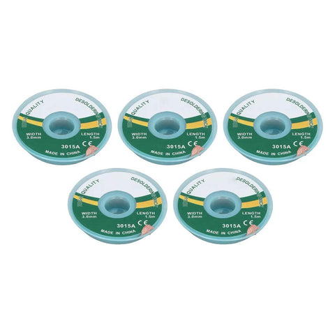 5Pcs Desoldering Solder Wick Braids For PCB Repair And Electronics Work Alloy Copper Solder Wick 1.5m Long 3.0mm Wide