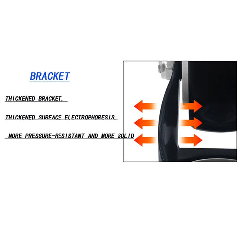 Close-up of heavy duty silent caster wheels bracket showing thickened design and durable finish for carts and furniture.