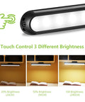 Stick On Reading Light For Bunk Beds And Closets Dimmable Touch Lamp With Magnetic Mount showing brightness levels