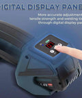 Digital display panel of Heavy Duty Electric Strapping Machine Cordless Auto Welding Bander for precise settings.