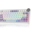 Pro Rig Ready Tri Mode Mechanical Gaming Keyboard With A Massive 40Mm Precision Aluminum Volume Knob For Seamless Streamer Audio Tweaks And Clutch Session Vibes, RGB backlit, 75% layout.