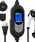 Level 1 And 2 Portable Electric Car Charger With 8 To 16 Amp Current And Smart Timer, displaying 16A on LED screen.