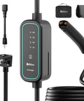 Badass Plug And Play Tesla EV Charger With Nacs Connector For Model 3 Y S X Cybertruck showing 25-foot heavy-duty wire and interface.