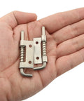 Hand holding 4 Piece Flat Pin Hinge Spring Latch made from 304 stainless steel, showcasing rustproof and durable door lock spring loaded latch pins.