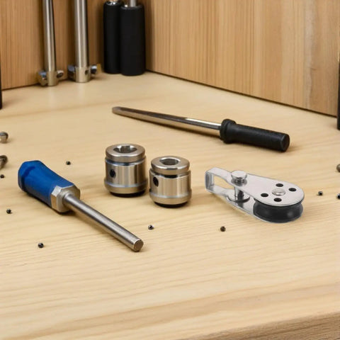Stainless Steel Pulley Block Set With Marine Bearings And Roller Wheel Swivel Hardware For Kayak And Sailboat, tools.