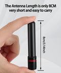 Hand holding 3.14-Inch Stubby Dual Band Antenna for VHF UHF 144/430MHz, SMA Female Connector, 8cm Length
