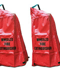 Heavy Hitter 2 Pack Wheeled Fire Extinguisher Covers Fits 100 To 150 Lb Units red fabric protective sleeves