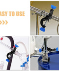 Three Pack Black Aluminum Cross Clamps With Dual Screw Boss Head Adjustable Lab Stand Holder Rock Solid Grip on lab equipment