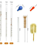 Must Have Pro Lab Glassware Kit with pipettes 10ml 1ml 2ml, pipette fillers, and cleaning brushes for precise lab measurements