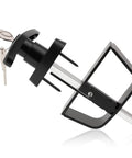 4 And A Half Inch Shed Door Latch Kit With T Handle Lock Built For Locking Up Tight, Carbon Steel Barn Door Hardware With 2 Keys