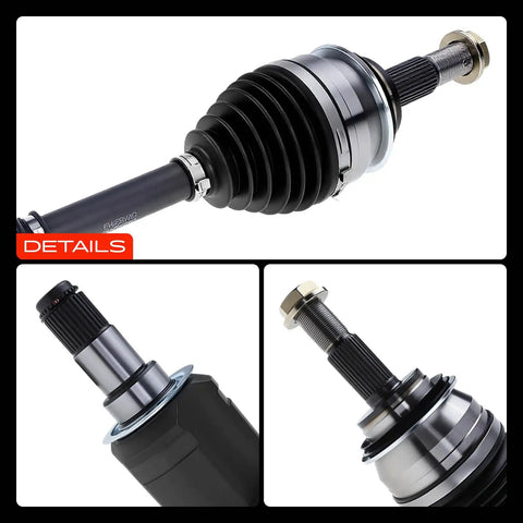 Tough Front CV Axle Shaft Assembly With Heavy Duty Thermoplastic Boots, showcasing details and design for Toyota vehicles.