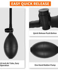 Air Wedge Bag Pump Kit, 3 Pack With 330 Lb Rating, showing 10-inch air tube and quick release pump parts