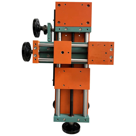 Top view of the EQCOTWEA Mini Wood Lathe Benchtop Turning Machine showing dual motors and rigid base for wood and plastic crafting.