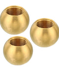 Brass Lamp Finial Cap Knob M12x1 Thread, 3 Pack No Tool Needed Screw Caps For Lighting And Furniture Decor, ball style