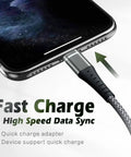 Lightning Fast USB C To Lightning Cable 2 Pack 3Ft MFi Certified iPhone Charger Cable With Quick Charge And Power Delivery, Data Transfer Up To 480Mbps, Durable Nylon Braided Build For Travel And Daily Use, USB-C plug charging iPhone