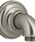 Artifacts Wall Mount Supply Elbow For Handshower In Vibrant Brushed Nickel Finish With Check Valve Backflow Prevention