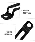 Hella Strong Invisible Furniture Connector Brackets With Dual Purpose Hidden Mount Fasteners for Cabinet Wardrobe close-up of black metal clip texture and details.