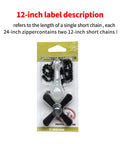 Packaging of Beaded Ball Ceiling Fan Pull Chain Set, 12 Inch Replacement Chains With Connectors, showing contents and label.