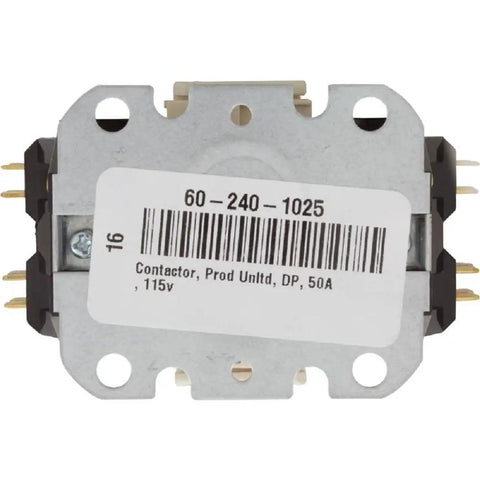 Professional Grade Industrial Magnetic Contactor 50 Amp 115 Volt Ac Coil Double Pole Single Throw Heavy Duty Power Switch front view with terminals