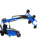 Electric Glass Vacuum Lifter Robot Smooth Operator For No Sweat Heavy Panel Handling And Precision Granite Metal Sheet Installation Trusted Job Site Essential, blue machine with six suction cups.