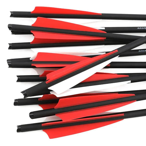 Carbon Crossbow Bolts Set 16 17 18 20 22 Inch With Screw In Broadheads For Hunting And Target Practice Low Hand Shock Durable Arrows