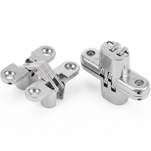 Heavy Duty Concealed Cabinet Hinge Kit Featuring Real Deal Stainless Steel Build And Complete Box Of Mounting Screws for cabinetry